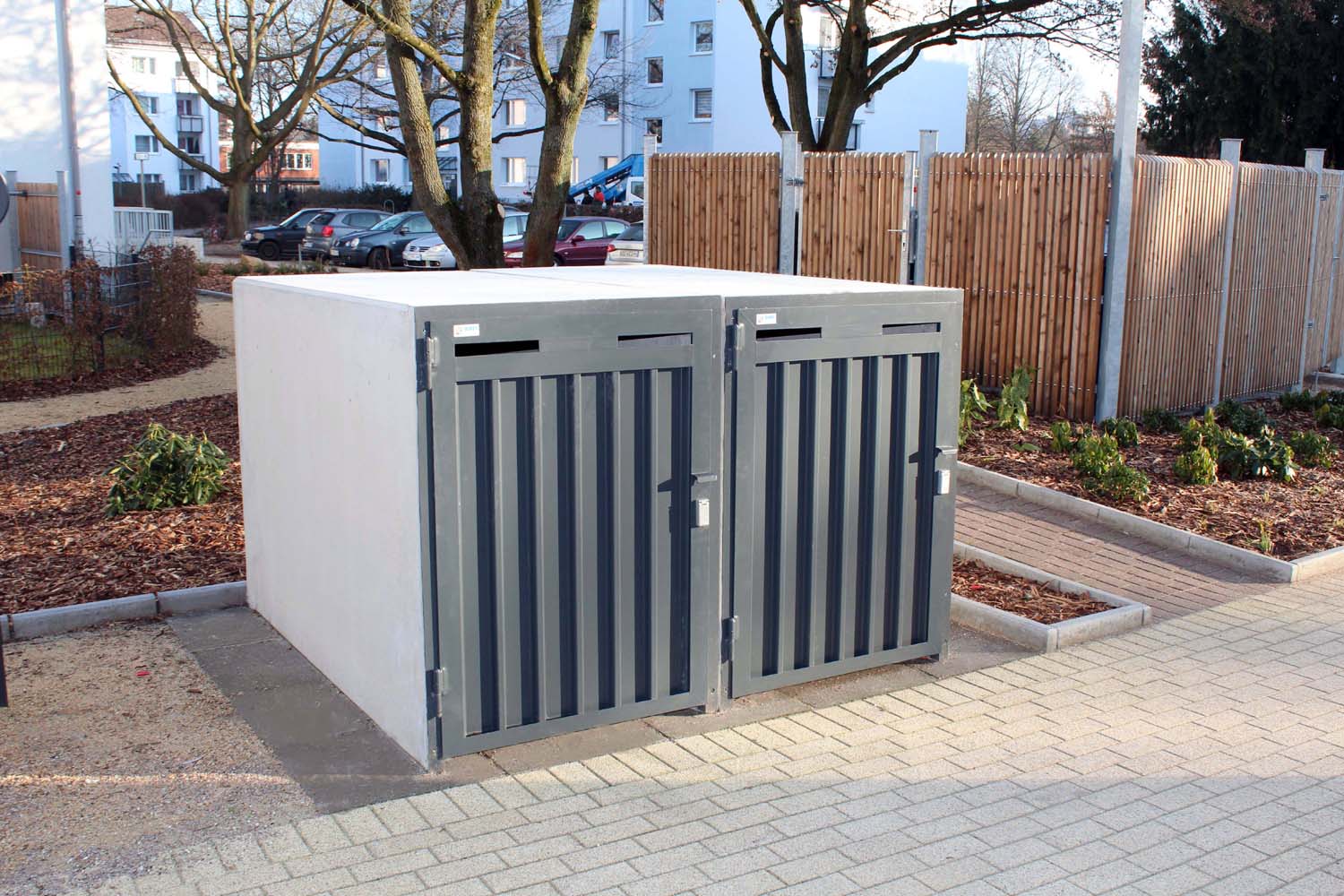 Fahrradgaragen Fahrradbox R1 ohne Dreiecksaussparung
